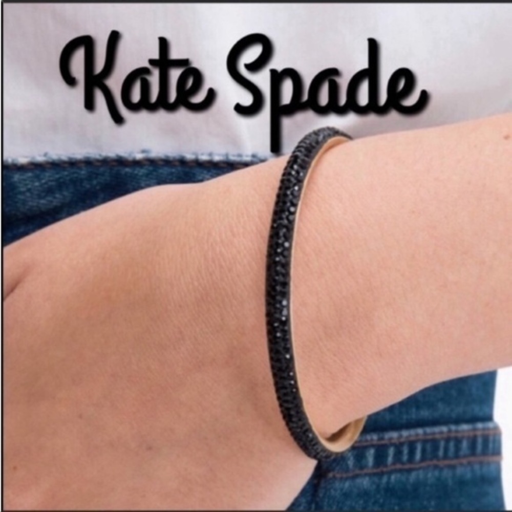 Kate spade black pave stone bangle bracelet - Picture 2 of 5
